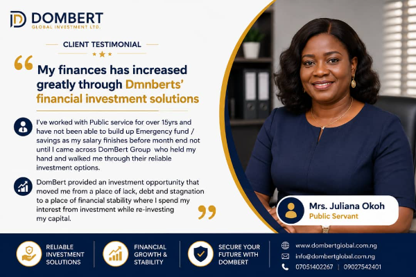 Mrs Juliana Okoh Finds Financial Stability Through DomBert